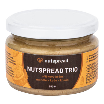 Krém z mandlí, kešu ořechů a kokosu 250 g Nutspread